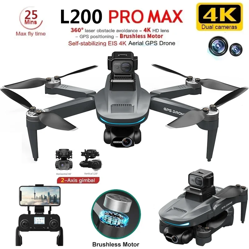 L200 PRO MAX Drone 4K 2-Axis P – Drone Gps Mount recenzja i cena