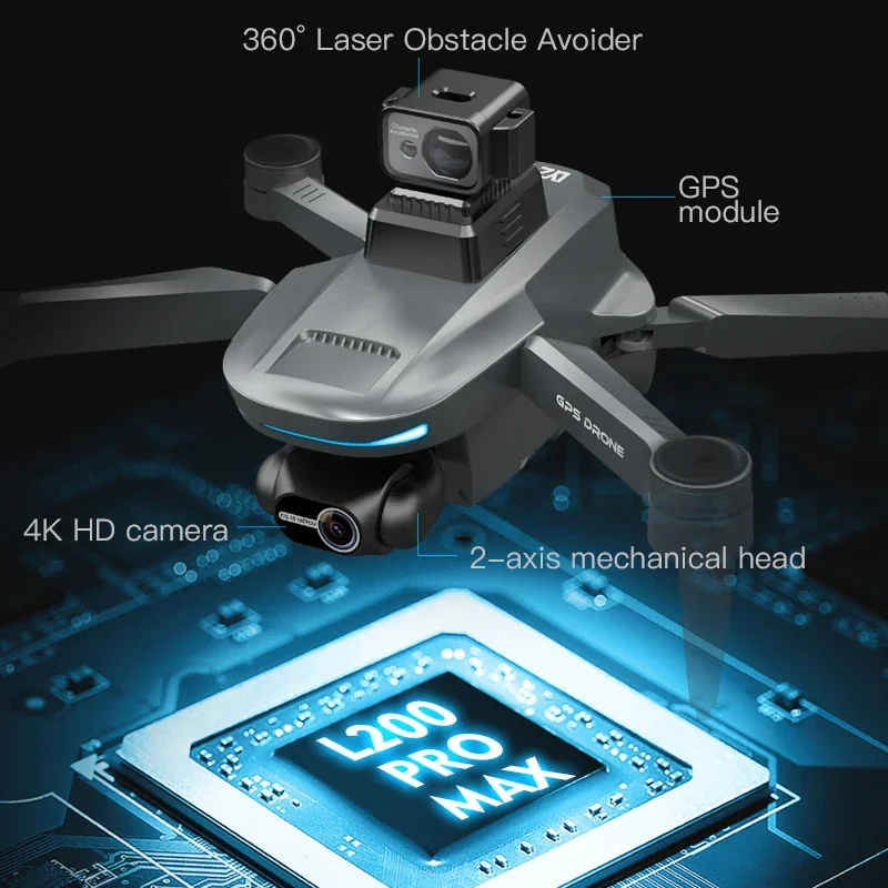 L200 PRO MAX Drone 4K 2-Axis P – Drone Gps Mount recenzja i cena