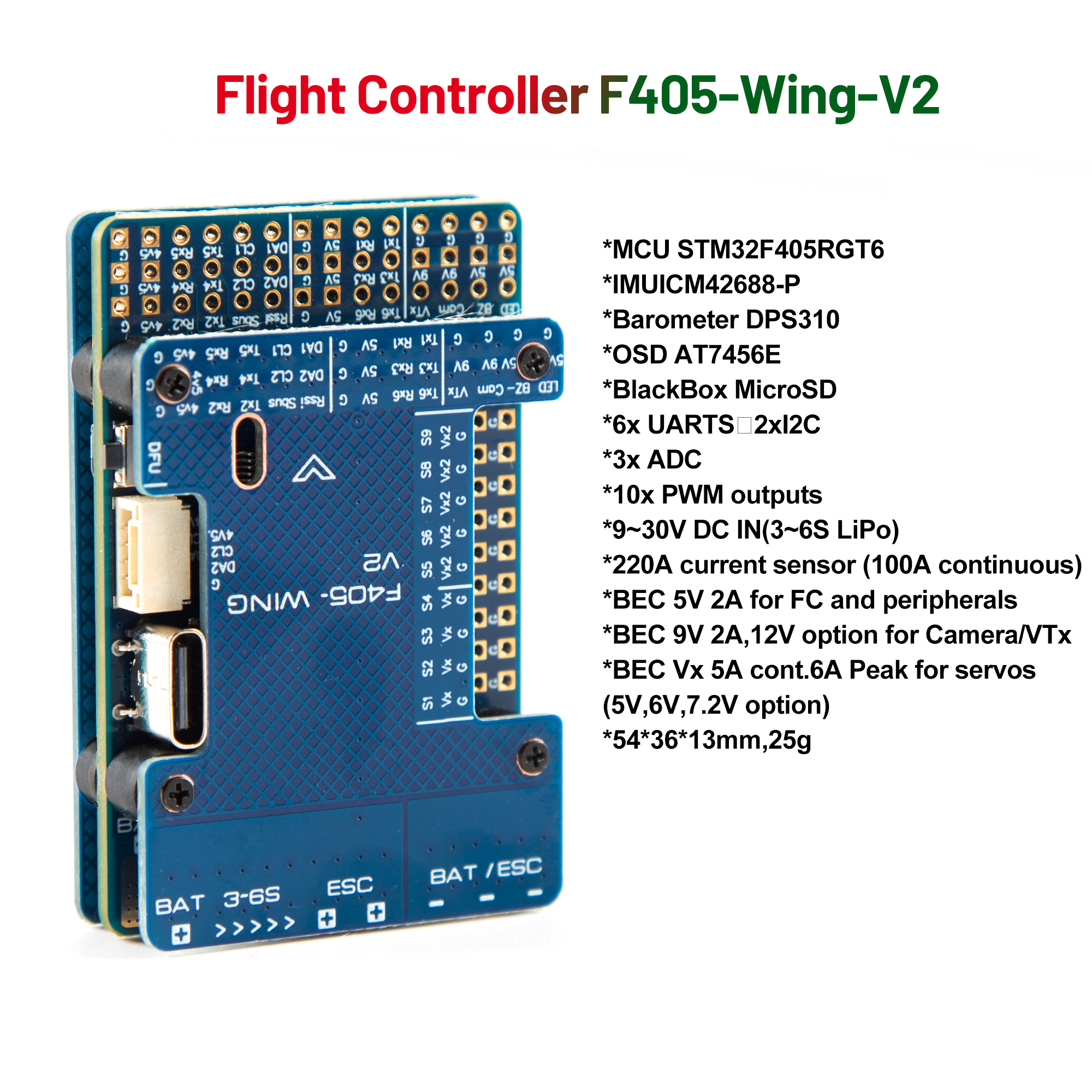 F405 WING V2 FC Flight Control – Drone Flight Controller recenzja i cena
