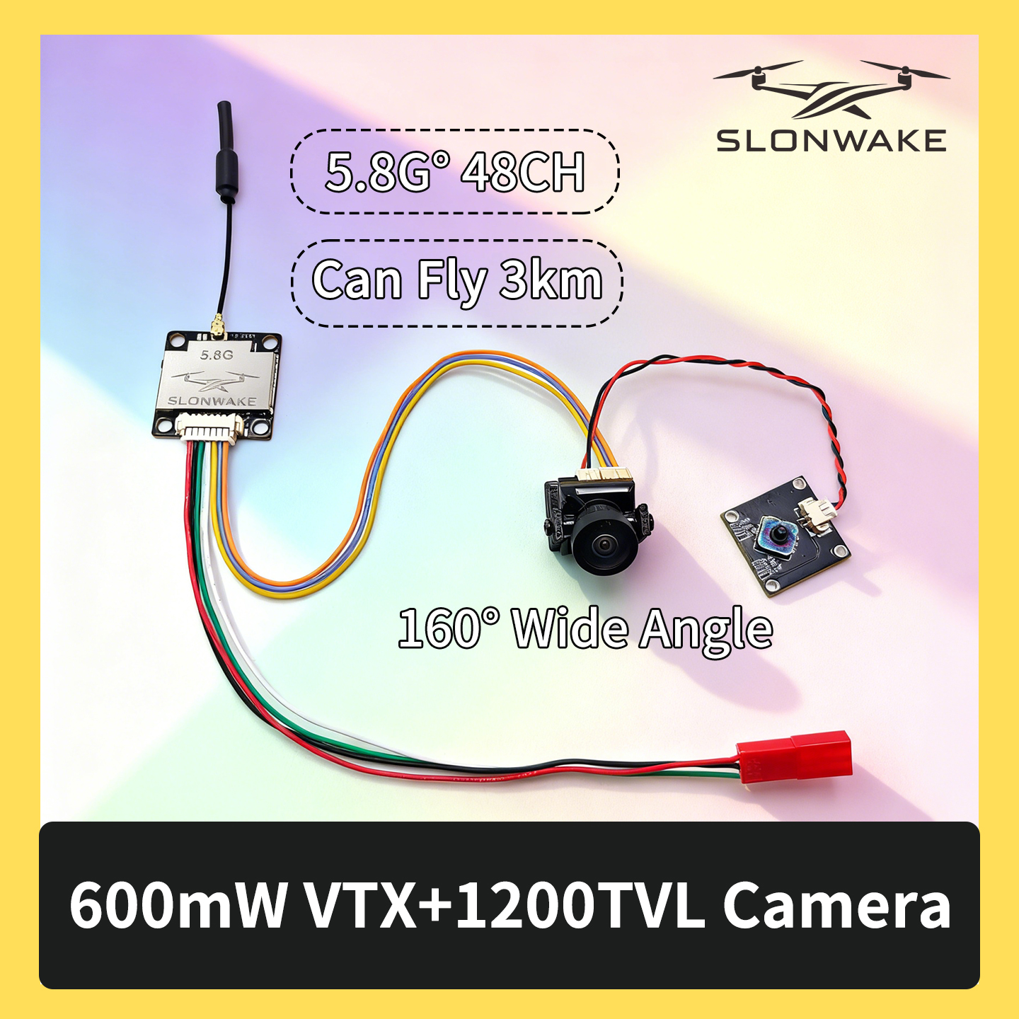 SLONWAKE 5.8G 600mW 7-24V FPV  – Drone Camera recenzja i cena