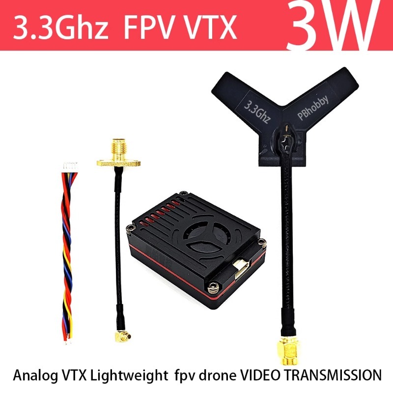 3.3GHz FPV VTX/VRX  3W Analog  – Drone Transmitter recenzja i cena