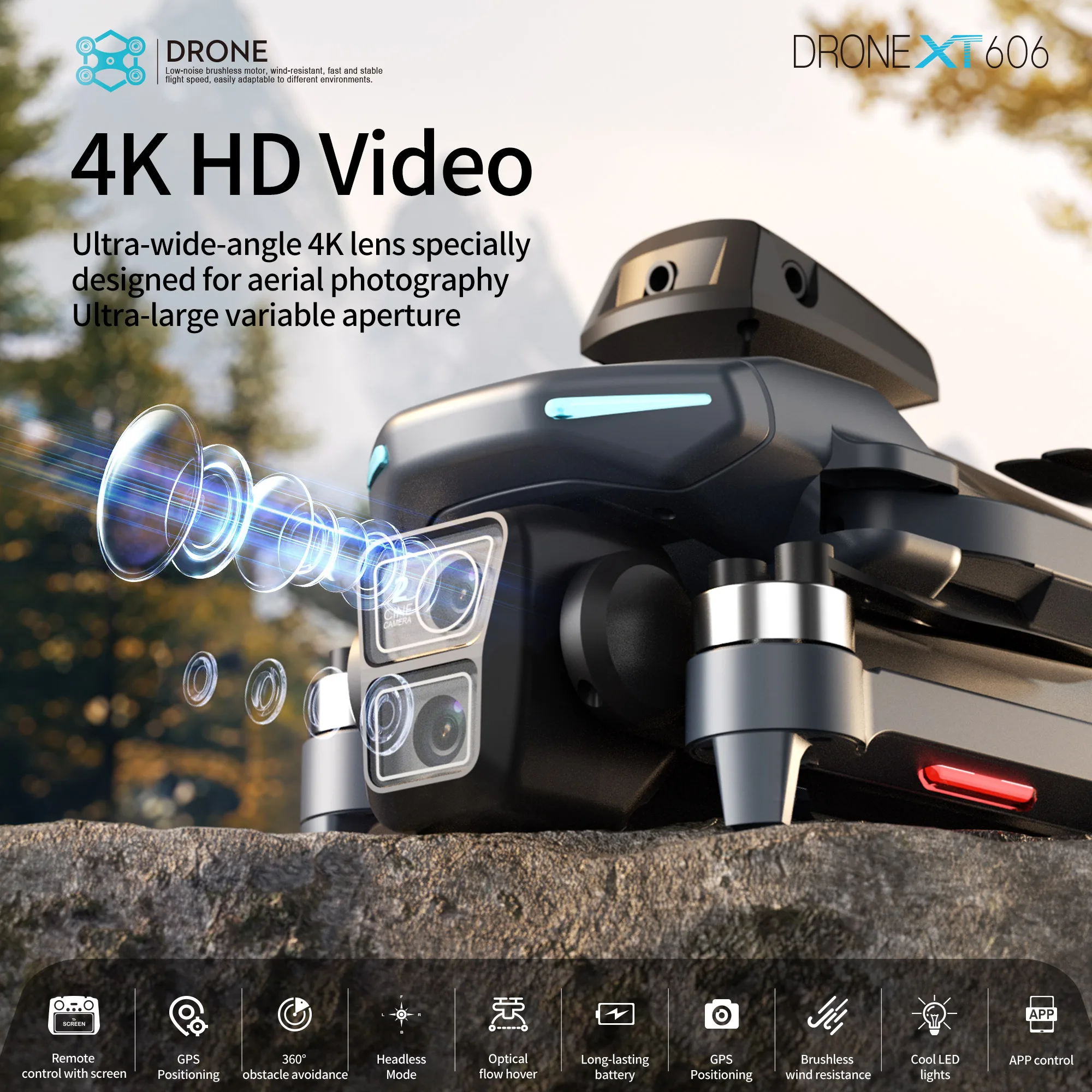 Lenovo XT606 MAX GPS Drone 4k  – Drone Gps Mount recenzja i cena