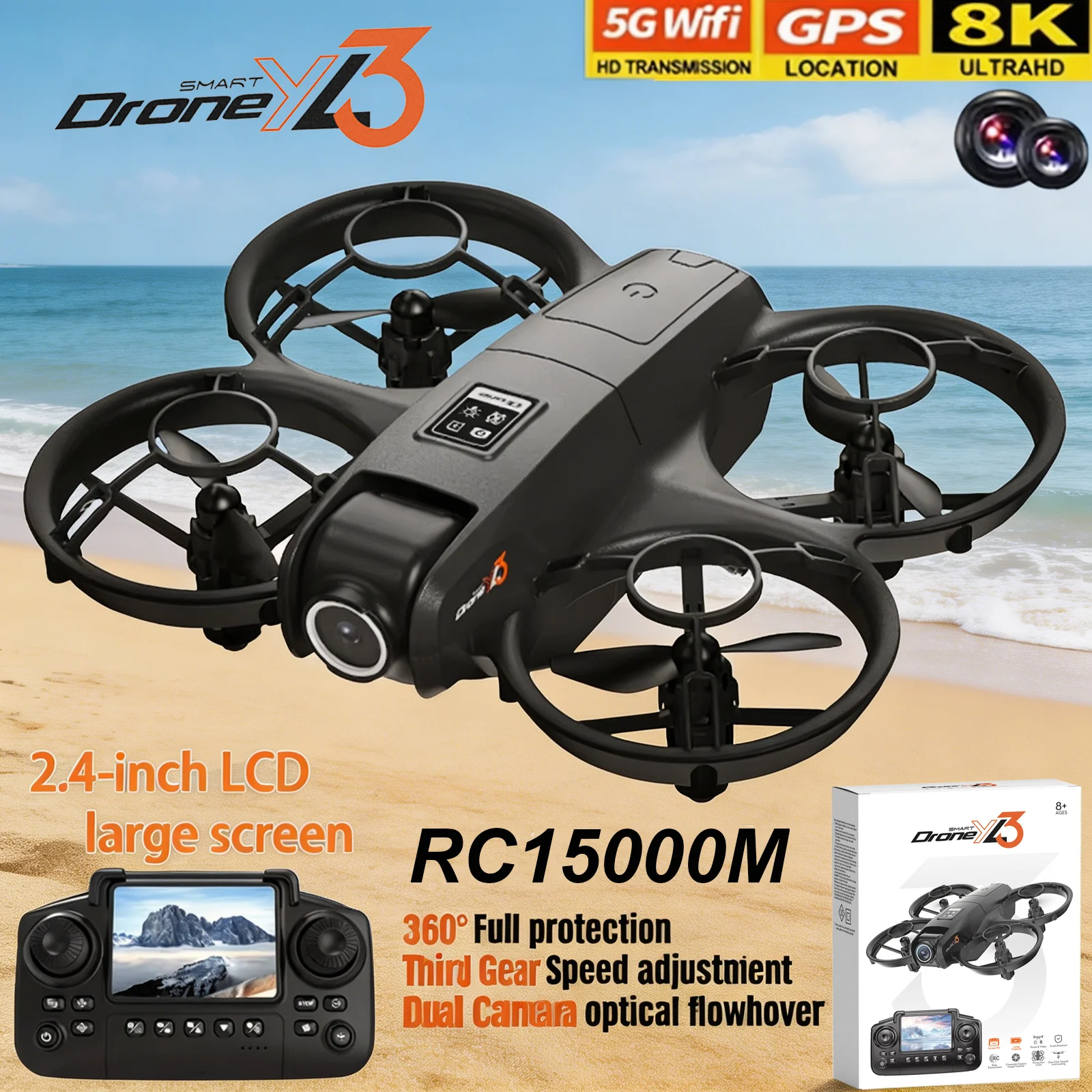New YL3 RC Drone 8K 1080P Wide – Drone Gps Mount recenzja i cena
