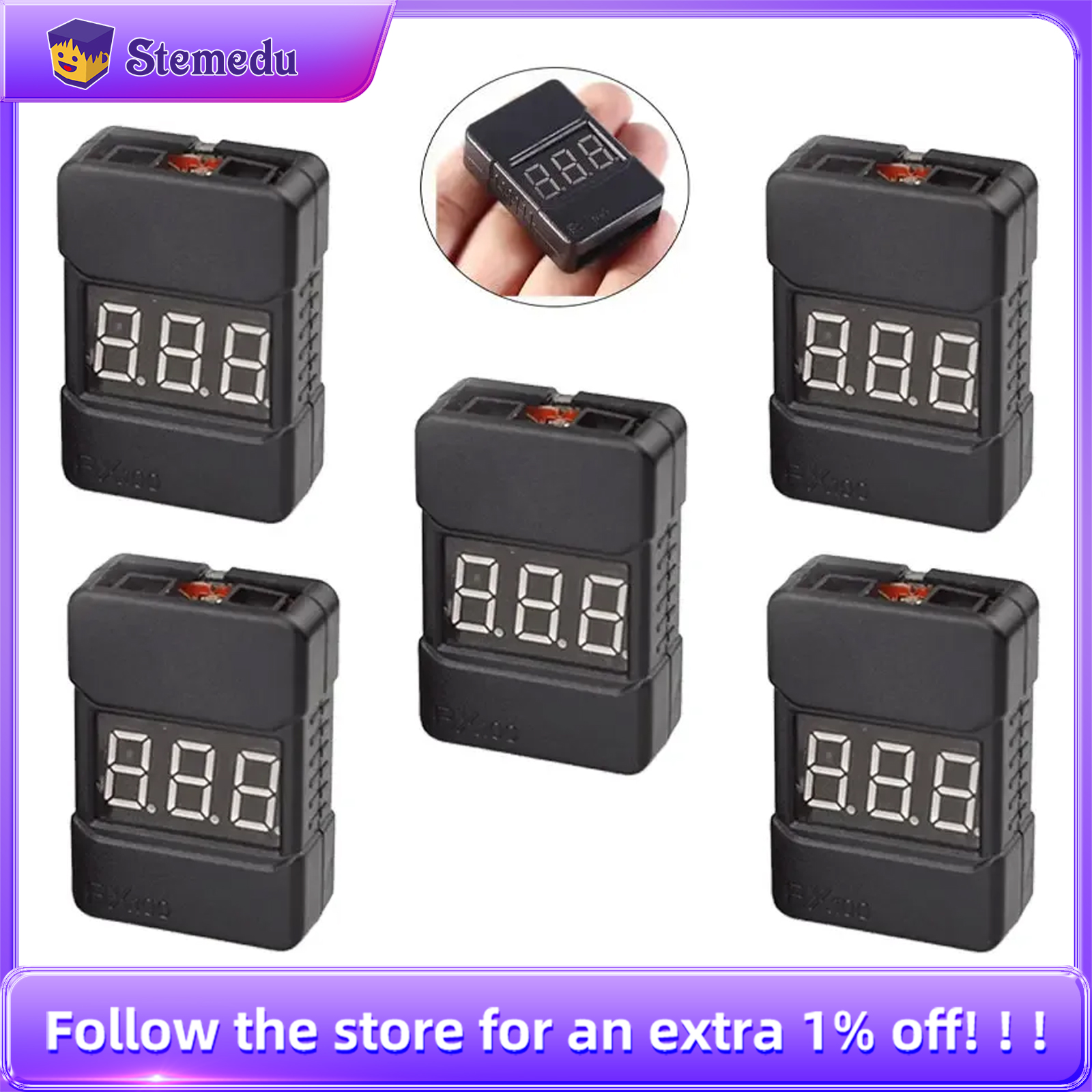 BX100 1-8S Lipo Battery Voltag – Drone Buzzer recenzja i cena